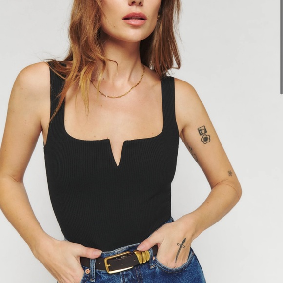 Reformation Tops - Reformation Black Knit Tank Top